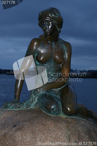 Image of The litle mermaid in Copenhagen in Denmark