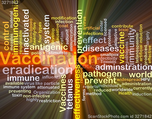 Image of Vaccination background concept glowing