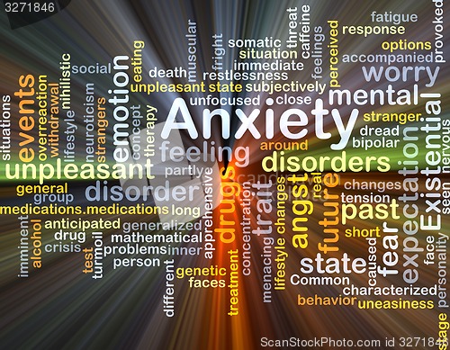 Image of Anxiety background concept glowing