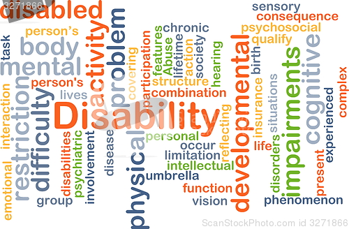 Image of Disability background concept