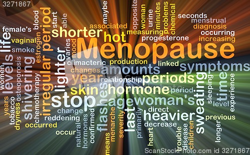 Image of Menopause background concept glowing