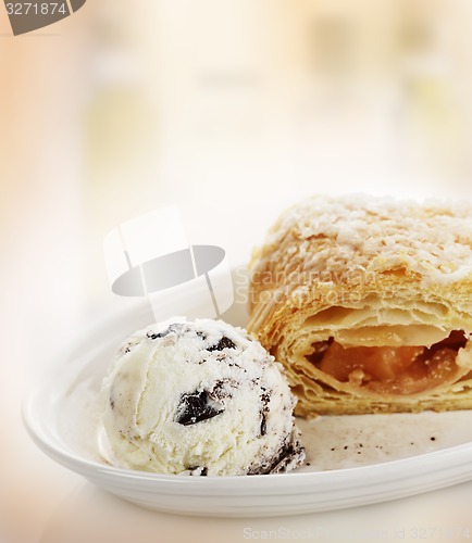 Image of Apple Strudel with Ice Cream