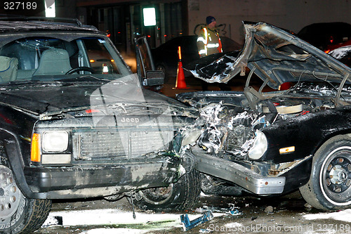 Image of two car wreck