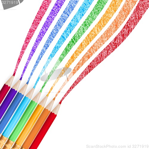 Image of Colour pencils isolated. EPS 10