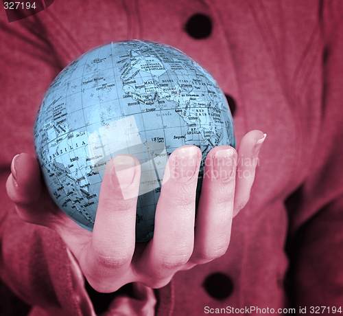Image of Globe in a girl's hands