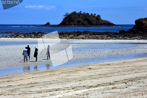 Image of people in andilana beach nosy be