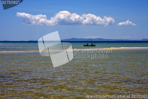 Image of boat near the sand