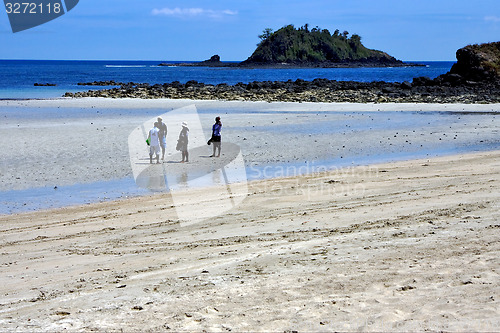 Image of people in andilana beach madagascar