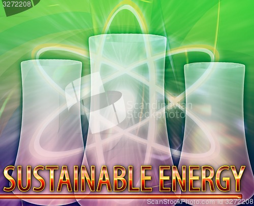 Image of Sustainable energy Abstract concept digital illustration