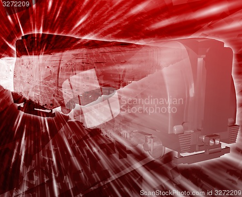 Image of Train accident Abstract concept digital illustration