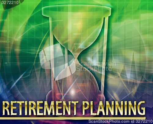 Image of Retirement planning Abstract concept digital illustration