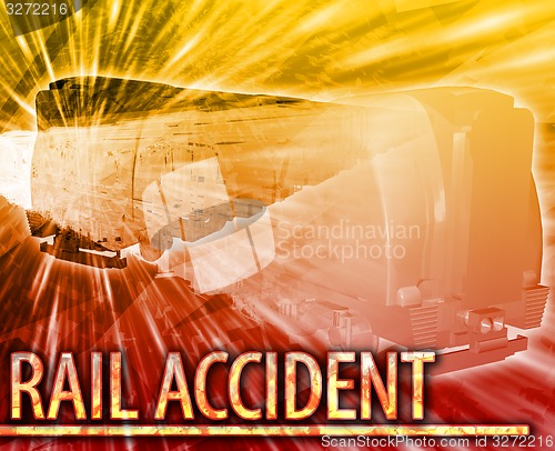 Image of Rail accident Abstract concept digital illustration