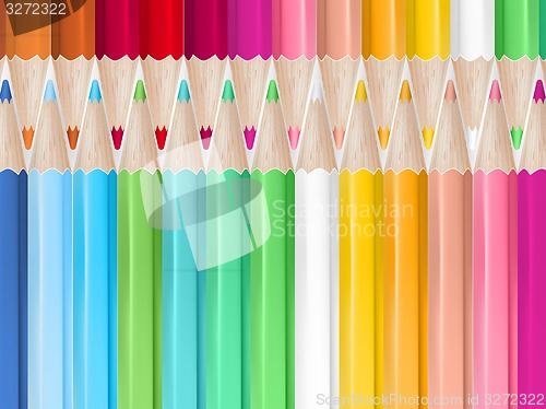 Image of Colored pencils background. EPS 10
