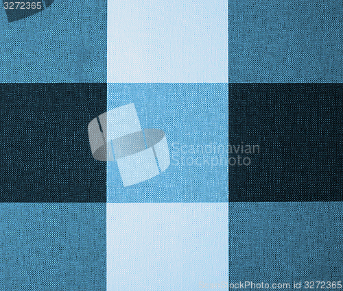 Image of White, Grey and Blue Gingham Tablecloth