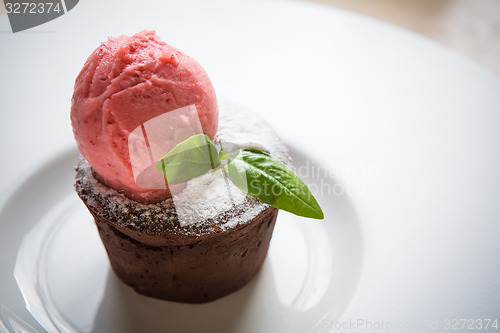 Image of Warm dessert chocolate cake Fondant