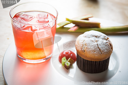 Image of Rhubarb and ginger muffins