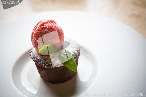 Image of Warm dessert chocolate cake Fondant