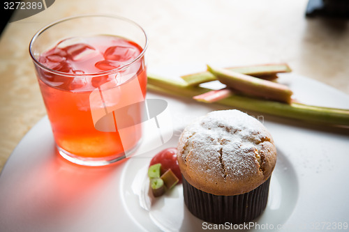 Image of Rhubarb and ginger muffins