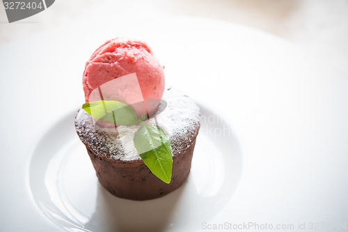 Image of Warm dessert chocolate cake Fondant