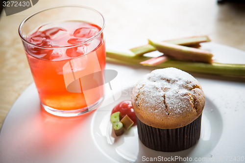 Image of Rhubarb and ginger muffins