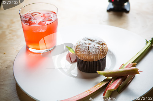 Image of Rhubarb and ginger muffins