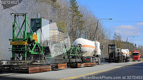 Image of Asphalting Machinery at Roadworks