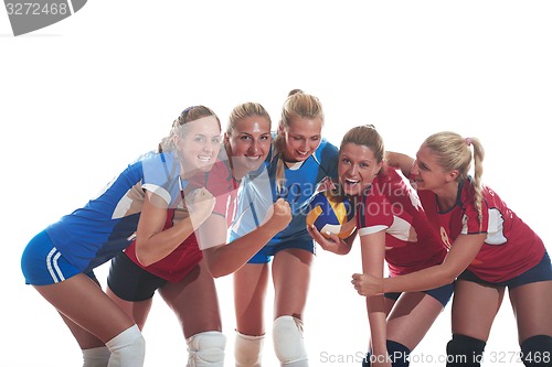 Image of volleyball  woman group