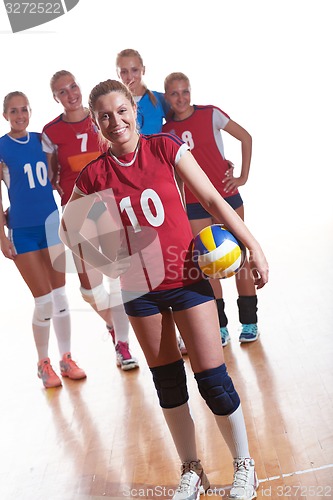 Image of volleyball  woman group