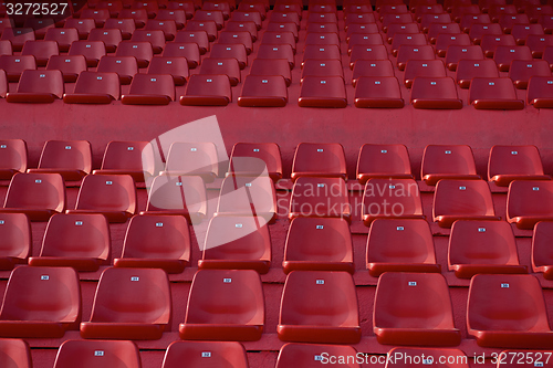 Image of stadium red chairs