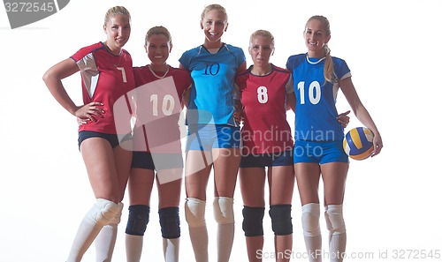 Image of volleyball  woman group