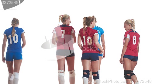 Image of volleyball  woman group