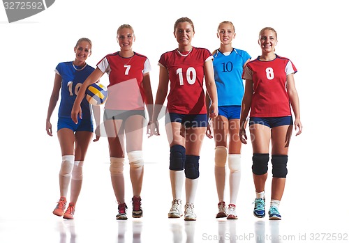 Image of volleyball  woman group