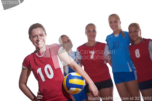 Image of volleyball  woman group