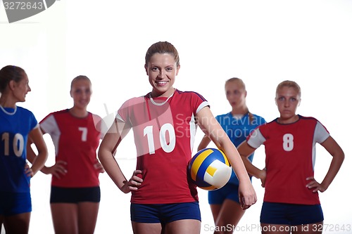 Image of volleyball  woman group