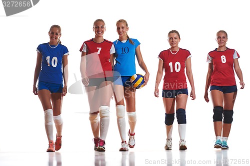 Image of volleyball  woman group