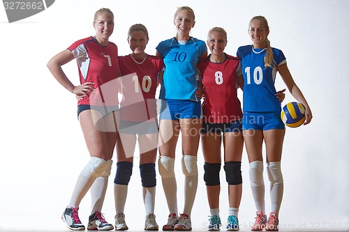 Image of volleyball  woman group