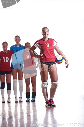 Image of volleyball  woman group