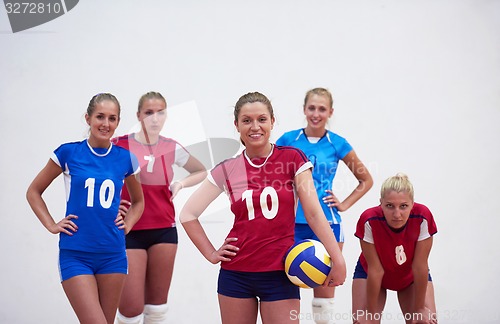 Image of volleyball  woman group