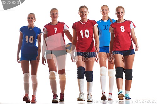 Image of volleyball  woman group