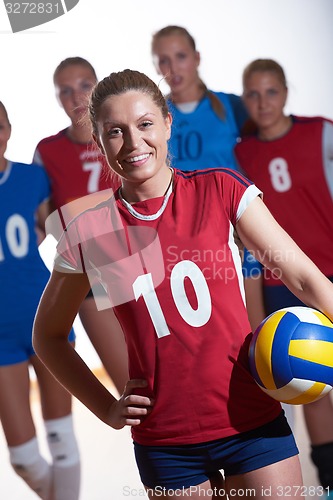 Image of volleyball  woman group