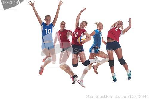 Image of volleyball  woman group