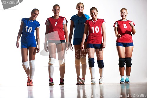 Image of volleyball  woman group