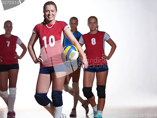 Image of volleyball  woman group