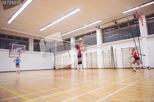 Image of volleyball  woman group