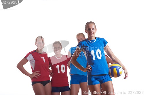 Image of volleyball  woman group