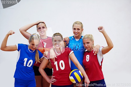 Image of volleyball  woman group