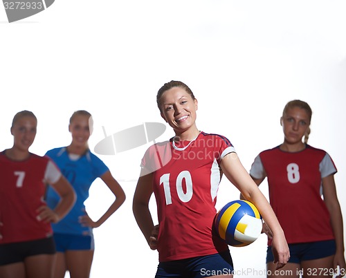 Image of volleyball  woman group