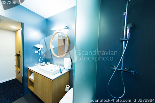 Image of hotel room bathroom