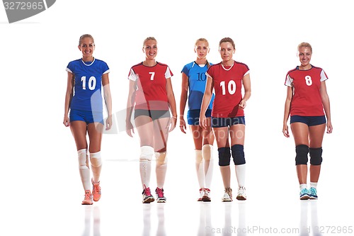 Image of volleyball  woman group