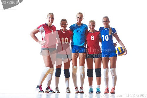 Image of volleyball  woman group